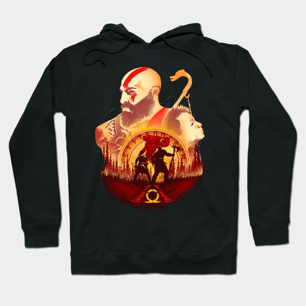 Kratos and Atreus Adventure Hoodie by plonkbeast